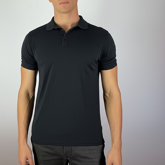 Armani Jeans Knit Collar Slim Fit Soft Polo Shirt Size Large - Picture 1 of 9